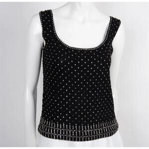 VTG Lillian Parker NY Original Hand Knits evening sweater w/ Swarovski crystals